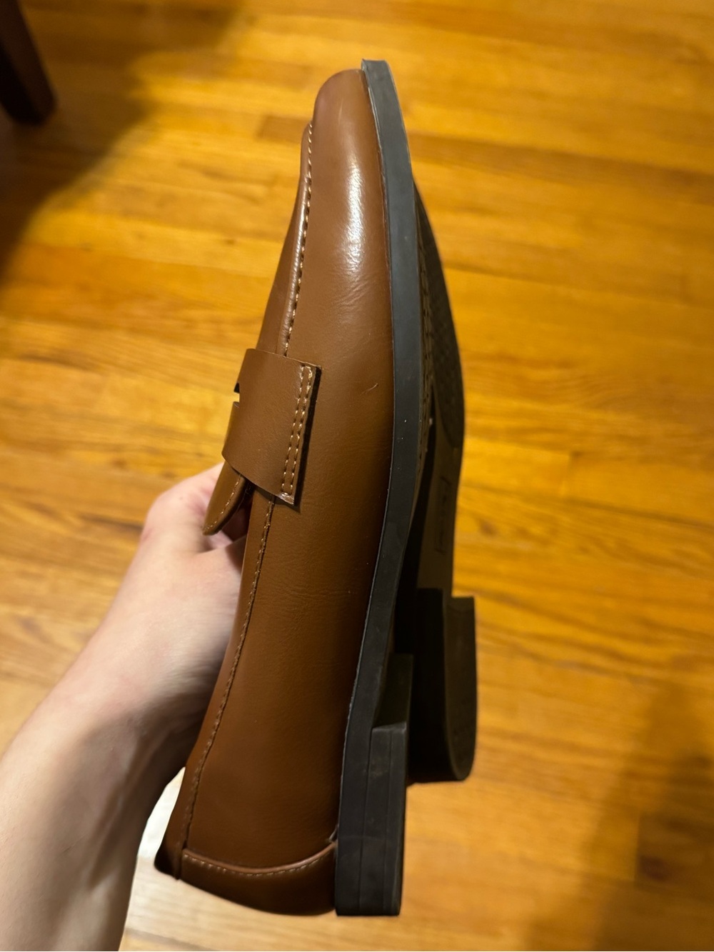 Kensie Cognac Brown Slip-On Penny Loafers - Picture 5 of 6